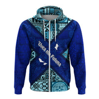 Uvea mo Futuna Dolphin Tapa Tribal Pattern Zip up Hoodie LT7 - Polynesian Pride