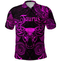 Taurus Zodiac Polynesian Polo Shirt Unique Style Pink LT8 - Polynesian Pride