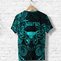 Taurus Zodiac Polynesian T Shirt Unique Style Turquoise LT8 - Polynesian Pride