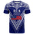 Custom Toa Samoa RLS Warriors Siva Tau T Shirt LT7 Blue - Polynesian Pride