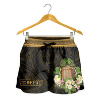 Tokelau Women's Shorts - Polynesian Gold Patterns Collection - Polynesian Pride