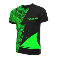 Tokelau T Shirt Polynesian Patter Green Flash Style Unisex Neon - Polynesian Pride