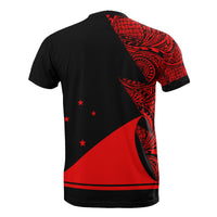 Tokelau Custom T Shirt Polynesian Pattern Red Style - Polynesian Pride