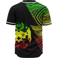 Tonga Custom Personalized Baseball Shirt - Flash Style Reggae - Polynesian Pride