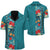 (Personalized) Hawaii Tropical Flower Polynesian - Hawaiian Shirt - Domi Style Unisex Turquoise - Polynesian Pride