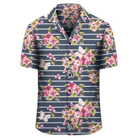Tropical Butterfly Pink Hawaiian Shirt - Polynesian Pride