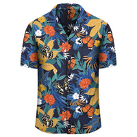 Tropical Buttterfly And Flower Hawaiian Shirt - Polynesian Pride