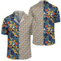 Tropical Buttterfly And Flower Lauhala Moiety Hawaiian Shirt Unisex Art - Polynesian Pride