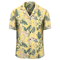 Tropical Flamingo Yellow Hawaiian Shirt - Polynesian Pride