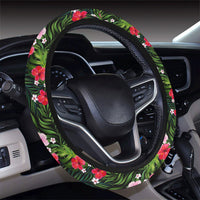 Tropical Flower Mix Hawaii Universal Steering Wheel Cover with Elastic Edge - Polynesian Pride