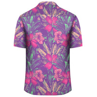 Tropical Hibiscus Purple Hawaiian Shirt - Polynesian Pride