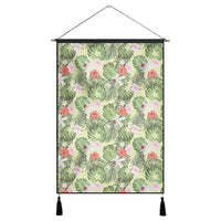 Tropical Hibiscus, Plumeria Green Hanging Poster - AH Hanging Poster 43 x 65 cm Cotton And Linen - Polynesian Pride