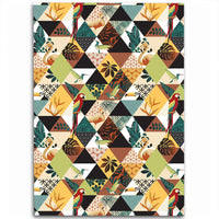 Tropical Jungle Parrots And Flamingos Pattern Area Rug - AH Luxurious - Polynesian Pride