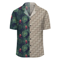 Tropical Monstera Leaf Green Lauhala Moiety Hawaiian Shirt - Polynesian Pride