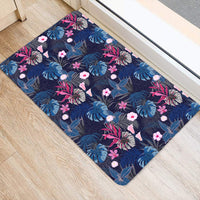 Tropical Palm Tree And Flower Hawaii Door Mat - Polynesian Pride
