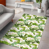 Tropical Plumeria White Area Rug - AH - Polynesian Pride