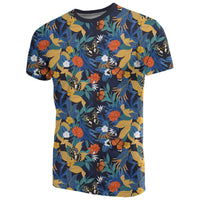 Hawaii Tropical Buttterfly and Flower T Shirt - Polynesian Pride