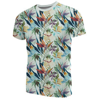 Hawaii Tropical Flower, Plant and Leaf Pattern T Shirt - Polynesian Pride