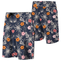 Tropical Grey Board Shorts Men Black - Polynesian Pride