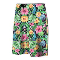 Tropical Hibiscus Banana Leafs Board Shorts - Polynesian Pride