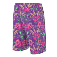 Tropical Hibiscus Purple Board Shorts - Polynesian Pride