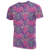 Hawaii Tropical Hibiscus Purple T Shirt - Polynesian Pride