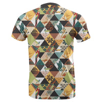 Hawaii Tropical Jungle Parrots and Flamingos Pattern T Shirt - Polynesian Pride