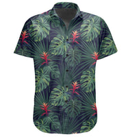 Hawaiian Shirt - Tropical Monstera Leaf Green Shirt - Polynesian Pride