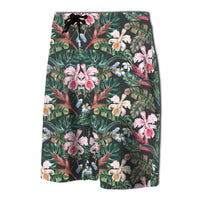 Tropical Monstera Leaf Red Board Shorts - Polynesian Pride