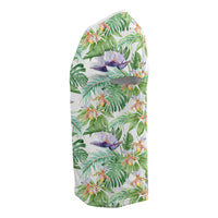 Hawaii Tropical Orange Orchids Strelitzia Monstera T Shirt - Polynesian Pride