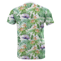 Hawaii Tropical Orange Orchids Strelitzia Monstera T Shirt - Polynesian Pride