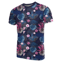 Hawaii Tropical Palm Tree and Flower T Shirt - Polynesian Pride