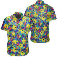 Hawaiian Shirt - Tropical Pattern Mix Shirt Unisex Black - Polynesian Pride