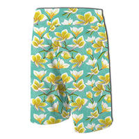 Tropical Plumeria Blue Board Shorts - Polynesian Pride