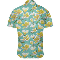 Hawaiian Shirt - Tropical Plumeria Blue Shirt - Polynesian Pride