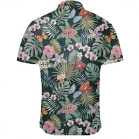 Hawaiian Shirt - Tropical Plumeria Pattern With Palm Leaves Shirt - Polynesian Pride