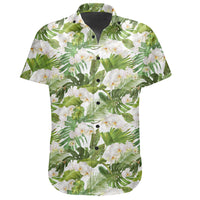 Hawaiian Shirt - Tropical Plumeria White Shirt - Polynesian Pride