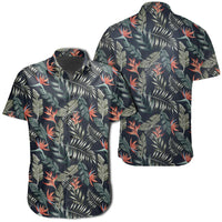 Hawaiian Shirt - Tropical Strelitzia Black Shirt Unisex Black - Polynesian Pride