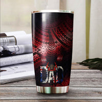Fathers Day - New Zealand Firefighter Dad Tumbler - Maori Pattern LT9 - Polynesian Pride