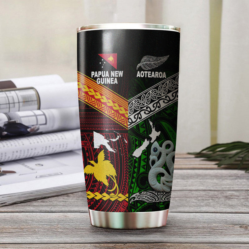New Zealand And Papua New Guinea Tumbler Together - Green LT8 Green - Polynesian Pride