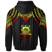 Tuvalu Custom Hoodie Polynesian Armor Style Reagge - Polynesian Pride