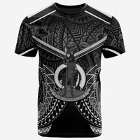 Vanuatu T Shirt Vanuatuan Seal With White Line Style Unisex Black - Polynesian Pride