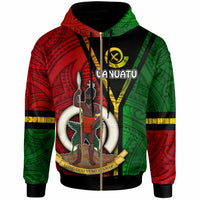 Vanuatu Hoodie Custom Vanuatu Flag Style Hoodie LT10 - Polynesian Pride