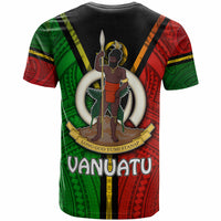 Vanuatu T Shirt Custom Vanuatu Flag Style T Shirt LT10 - Polynesian Pride