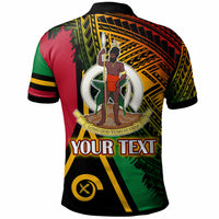 Vanuatu Polo Shirt Custom Polynesian Grunge Texture Style Polo Shirt LT10 - Polynesian Pride