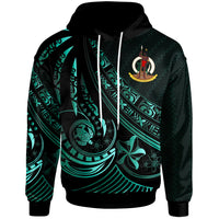 Vanuatu Hoodie The Flow of The Ocean Unisex Green - Polynesian Pride