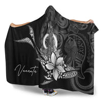 Vanuatu Hooded Blanket - Fish With Plumeria Flowers Style - Polynesian Pride