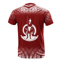 Vanuatu All Over T Shirt Fog Red - Polynesian Pride