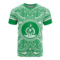 Vanuatu T Shirt Vanuatuan Coat of Arms Polynesian Flag Color Unisex Green - Polynesian Pride