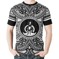 Vanuatu T Shirt Vanuatuan Coat of Arms Polynesian White Black - Polynesian Pride
